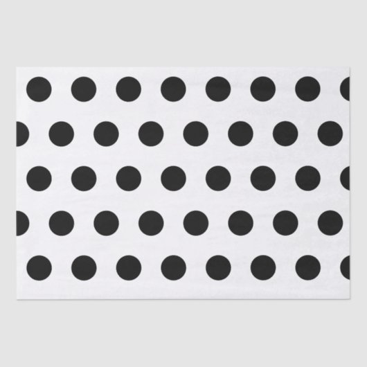Muster für weiße und schwarze Punkte Seidenpapier (Vorderseite)