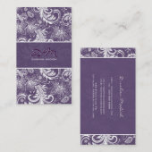 Muster für weißes und Lila Retro-Muster Visitenkarte (Vorne/Hinten)