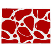 Muster für Weißes und Rotes Giraffe Große Geschenktüte (Rückseite)