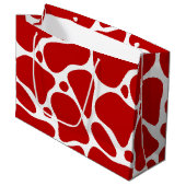 Muster für Weißes und Rotes Giraffe Große Geschenktüte (Vorderseite Schrägansicht)