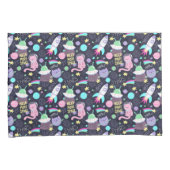 Muster für Weltraumkatzen Kissenbezug (Vorderseite-Rechts)