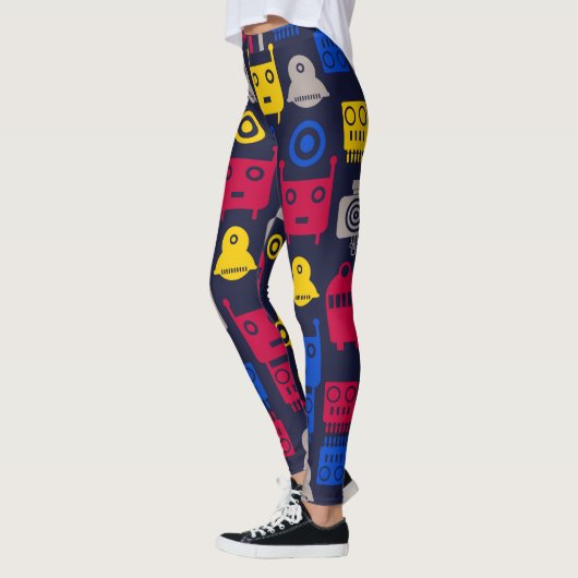 Muster für Weltraumroboter Leggings (Links)