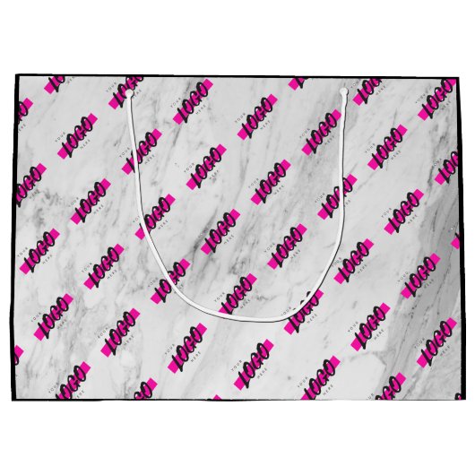 Muster für Werbemarble für kundenspezifische Firme Große Geschenktüte (Rückseite)