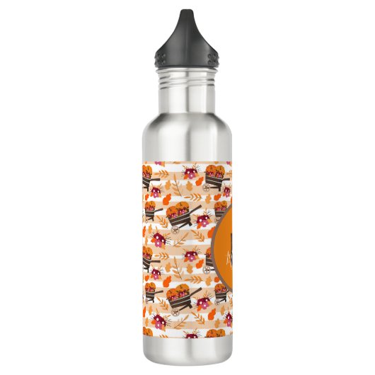 Muster für Whimsical Fall Wheels Edelstahlflasche (Links)