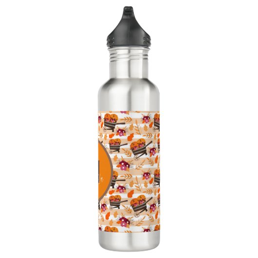 Muster für Whimsical Fall Wheels Edelstahlflasche (Rechts)