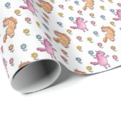 Muster für Whimsikhörner und Hübsche Blume Geschenkpapier (Rolleneckpunkt)