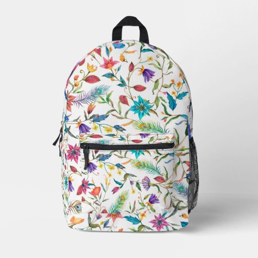 Muster für wild lebende Blume Bedruckter Rucksack (Vorderseite)