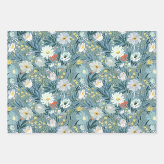 Muster für wild lebende Blume Geschenkpapier Set (Vorderseite 2)