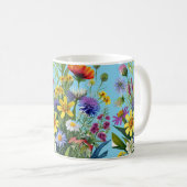 Muster für wild lebende Blume Kaffeetasse (VorderseiteRechts)
