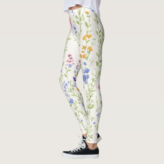 Muster für wild lebende Blume Leggings (Links)