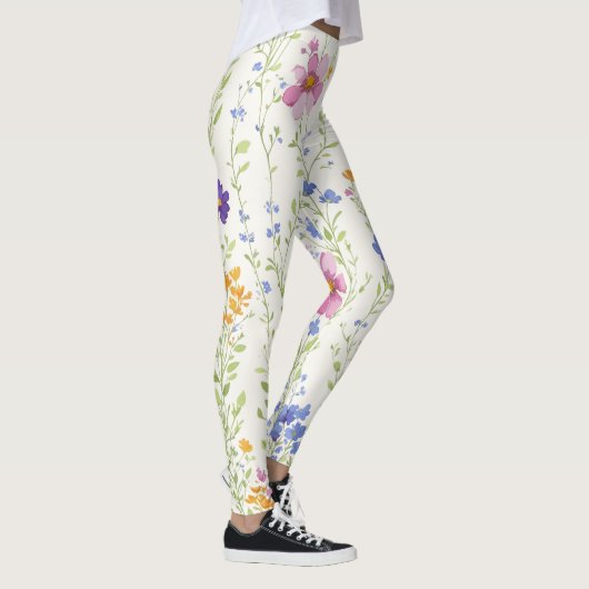 Muster für wild lebende Blume Leggings (Rechts)