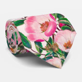 Muster für wild lebende Rose Krawatte (Gerollt)