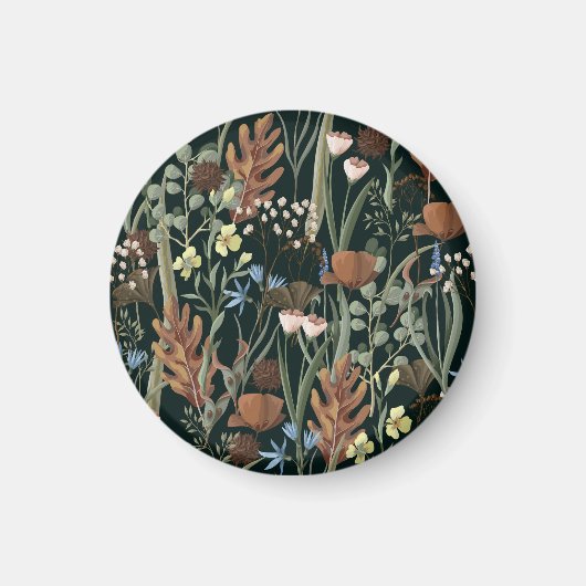 Muster für wild und getrocknete Blume. Magnet (Vorne)