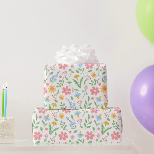 Muster für Wildblumen Geschenkpapier (Partygeschenke)