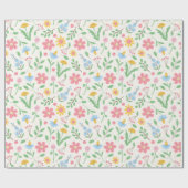 Muster für Wildblumen Geschenkpapier (Flach)
