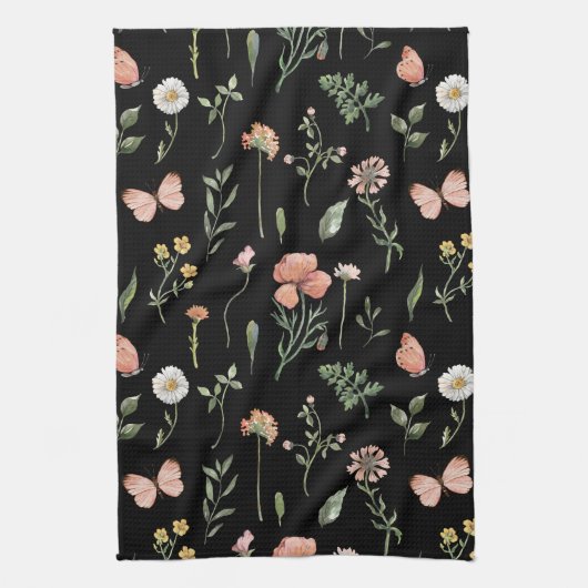 Muster für Wildblumen Geschirrtuch (Vertikal)