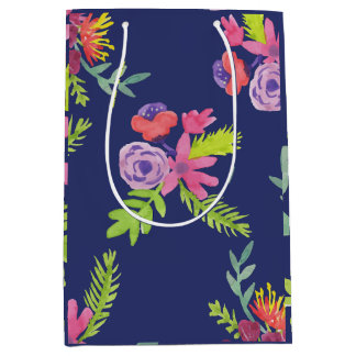 Muster für Wildblumen Mittlere Geschenktüte