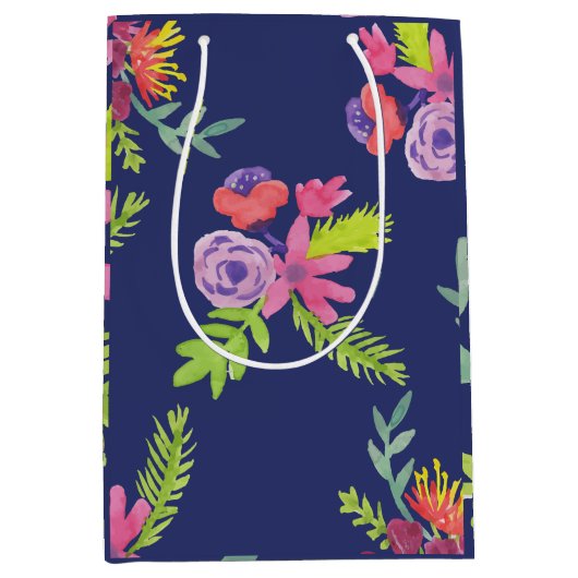 Muster für Wildblumen Mittlere Geschenktüte (Vorderseite)