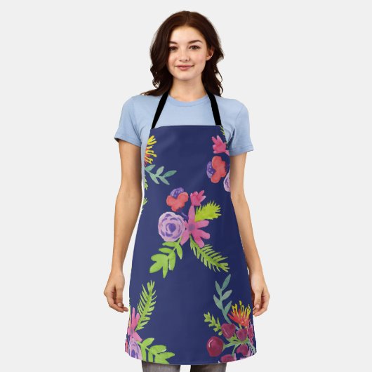 Muster für Wildblumen Schürze (Getragen)