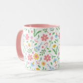 Muster für Wildblumen Tasse (Vorderseite Links)