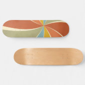 Muster für Wirbel im Retro-Hippie-Mixed Paint-Stil Skateboard (Horizontal)