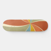 Muster für Wirbel im Retro-Hippie-Mixed Paint-Stil Skateboard (Horizontal)