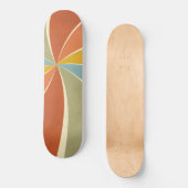 Muster für Wirbel im Retro-Hippie-Mixed Paint-Stil Skateboard (Vorderseite)