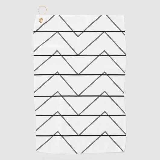 Muster für Zickzack Streifen Golfhandtuch (Vorderseite)
