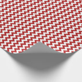 Muster für Zickzack Streifen in Rot und Weiß Geschenkpapier (Ecke)