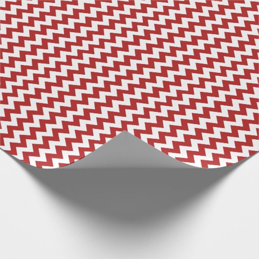 Muster für Zickzack Streifen in Rot und Weiß Geschenkpapier (Ecke)