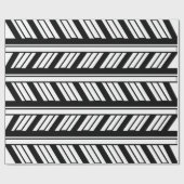 Muster für Zickzack Streifen in Schwarz und Weiß Geschenkpapier (Flach)