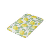 Muster für Zitronen und Blätter Badematte (Schrägansicht)