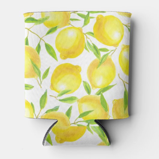 Muster für Zitronen und Blätter Dosenkühler (Vorderseite)