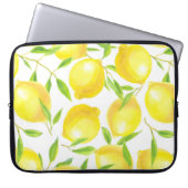 Muster für Zitronen und Blätter Laptopschutzhülle (Vorderseite)