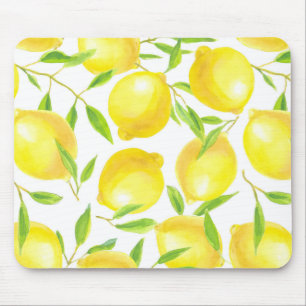 Muster für Zitronen und Blätter Mousepad