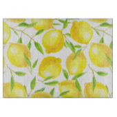 Muster für Zitronen und Blätter Schneidebrett (Vorderseite)