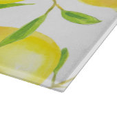 Muster für Zitronen und Blätter Schneidebrett (Ecke)