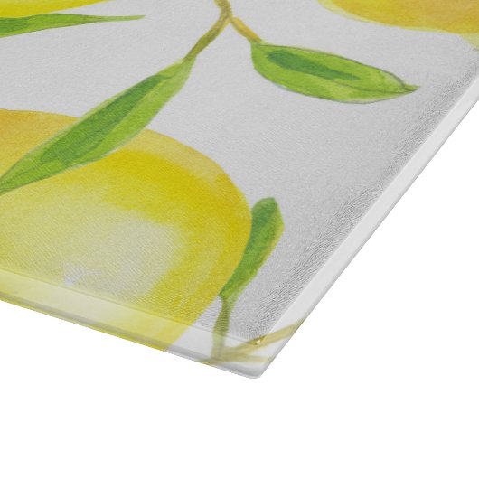 Muster für Zitronen und Blätter Schneidebrett (Ecke)