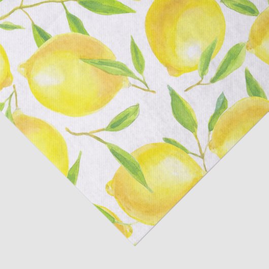 Muster für Zitronen und Blätter Seidenpapier (Ausschnitt)