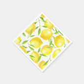 Muster für Zitronen und Blätter Serviette (Ecke)