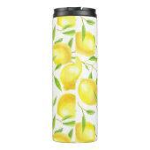 Muster für Zitronen und Blätter Thermosbecher (Rückseite)