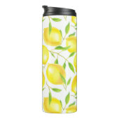 Muster für Zitronen und Blätter Thermosbecher (Nach rechts gedreht)