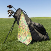 Muster für Zweige-444555 Golfhandtuch (Gras)