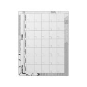 Muster Galore Black and White Blank Calendar Notizblock (Rotiert)