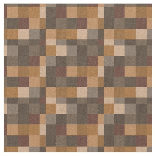 Muster| Gamer Browns Pixelated Stoff (Nahaufnahme)