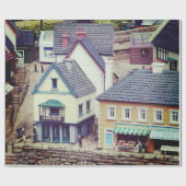 Muster-Gebäude Geschenkpapier (Flach)