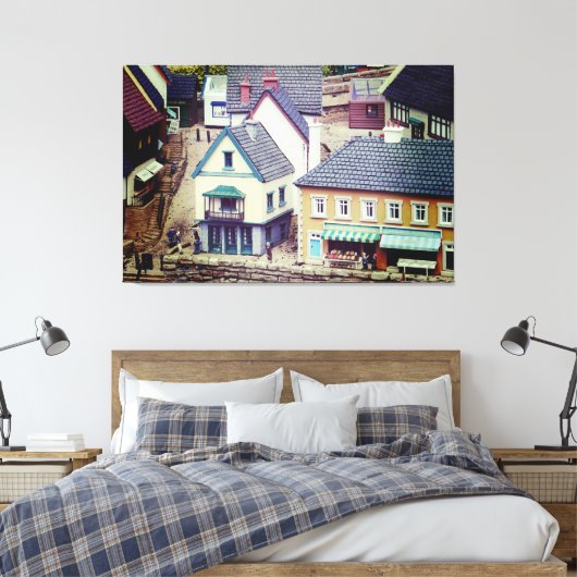 Muster-Gebäude Leinwanddruck (Insitu (Schlafzimmer))