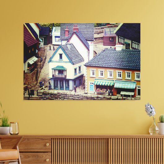 Muster-Gebäude Leinwanddruck (Insitu (Wohnzimmer))