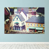 Muster-Gebäude Leinwanddruck (Insitu (Holzboden))