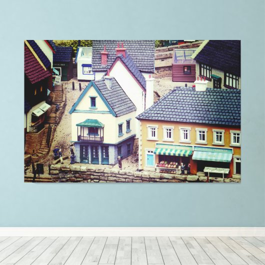 Muster-Gebäude Leinwanddruck (Insitu (Holzboden))